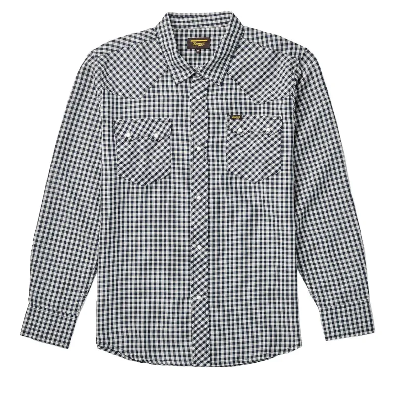 Seager Sawtoof Long Sleeve Shirt - Blue Check made by Seager