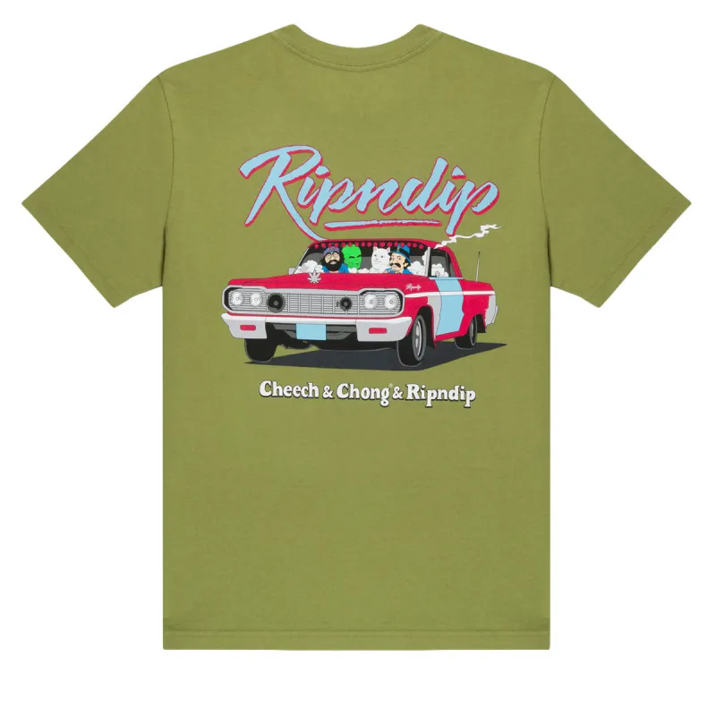 RIPNDIP x Cheech & Chong Riders T-Shirt - Light Forest sold by CCS