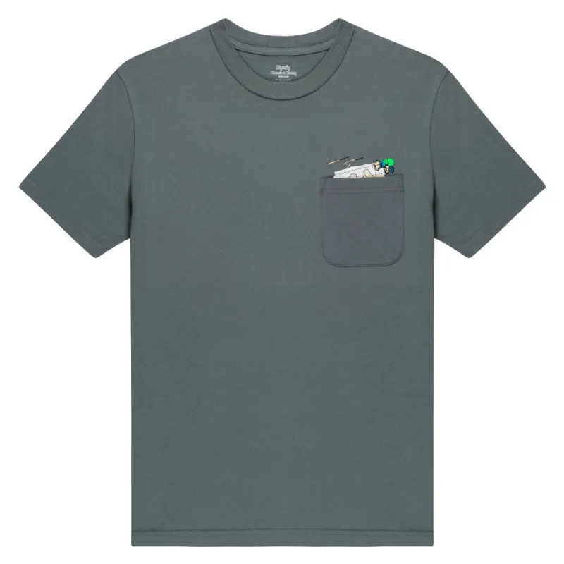 RIPNDIP x Cheech & Chong Roll Me Up T-Shirt - Charcoal sold by CCS