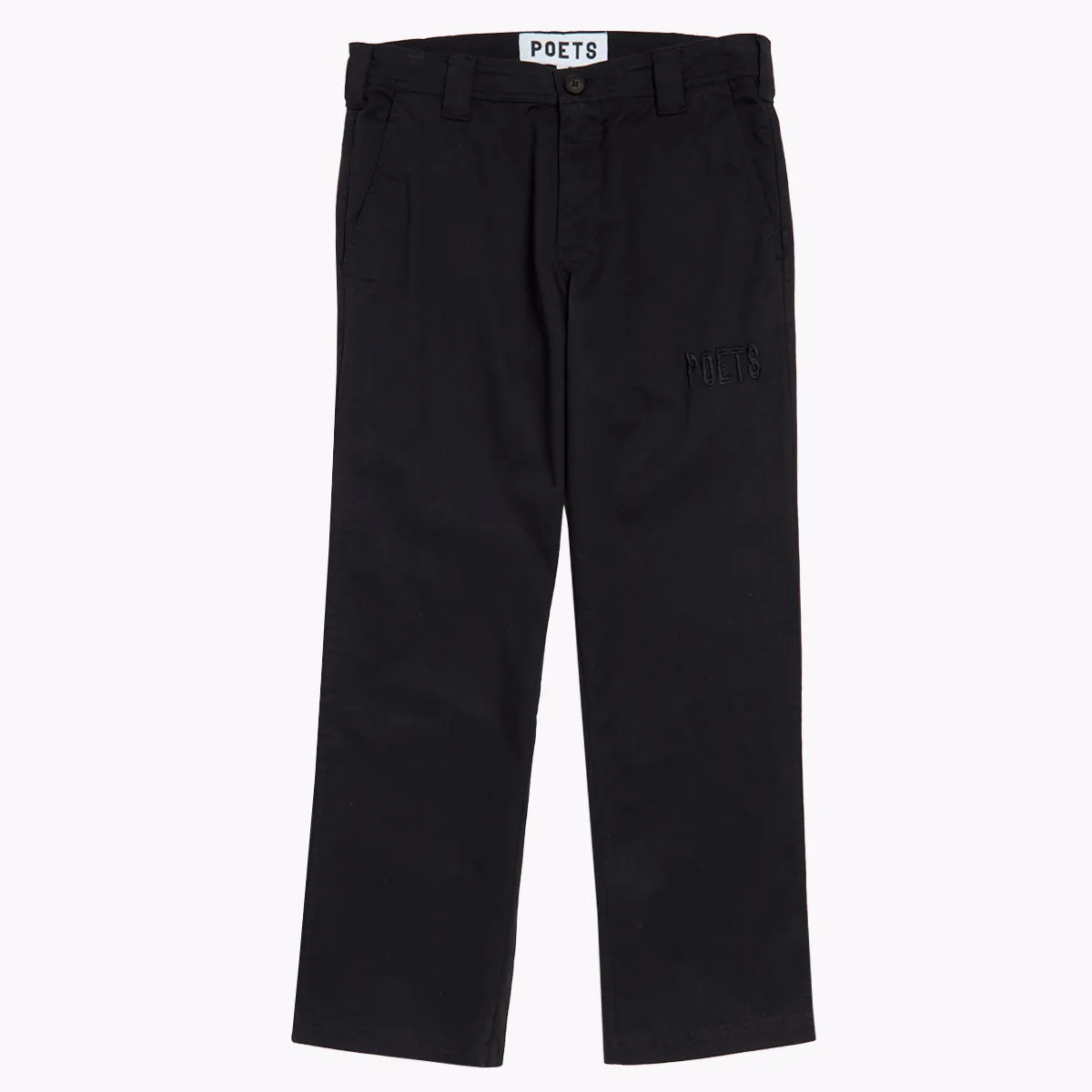 Poets Byrne Embroidered Relaxed Fit Corduroy Pants - Black sold by CCS