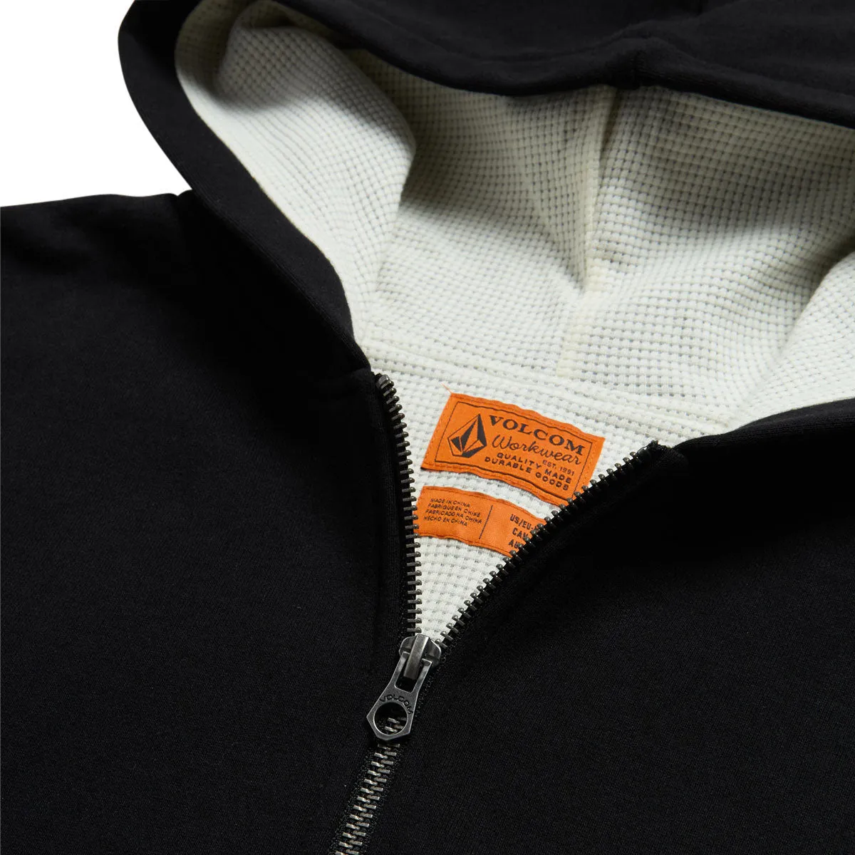 Volcom Axestone Workwear Lined Fleece Hoodie - Black sold by CCS product image thumbnail 3