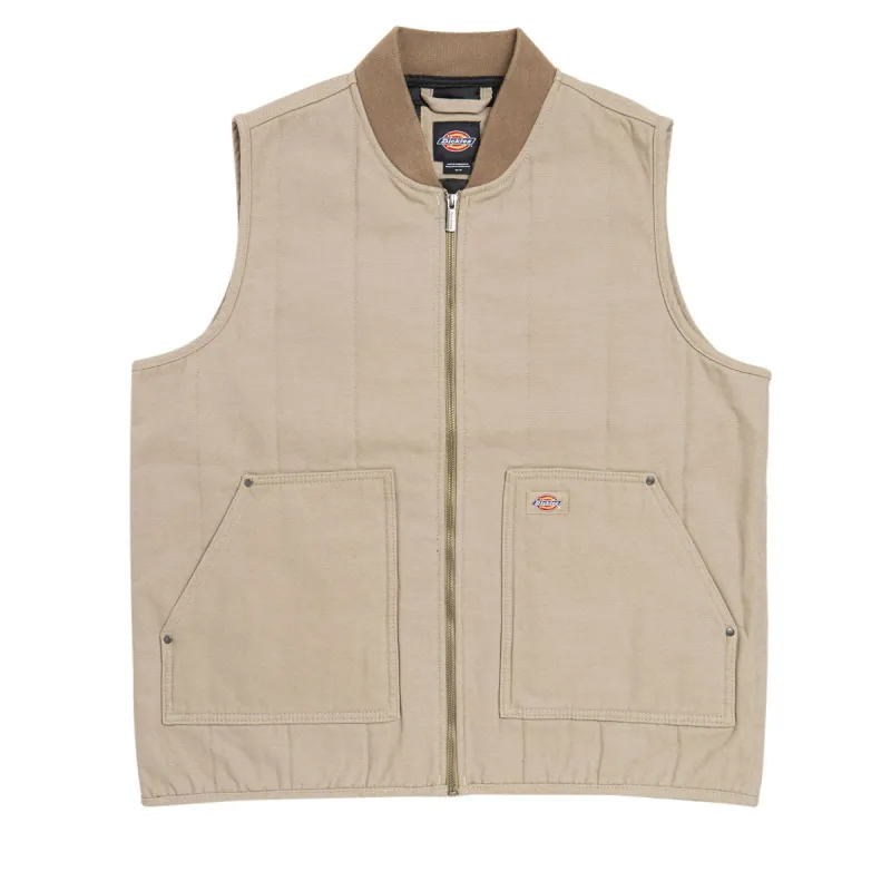 Dickies Quilted Canvas Vest - Desert Sand made by Dickies
