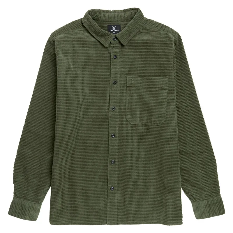 Volcom Fostered Long Sleeve Shirt - Dark Olive sold by CCS
