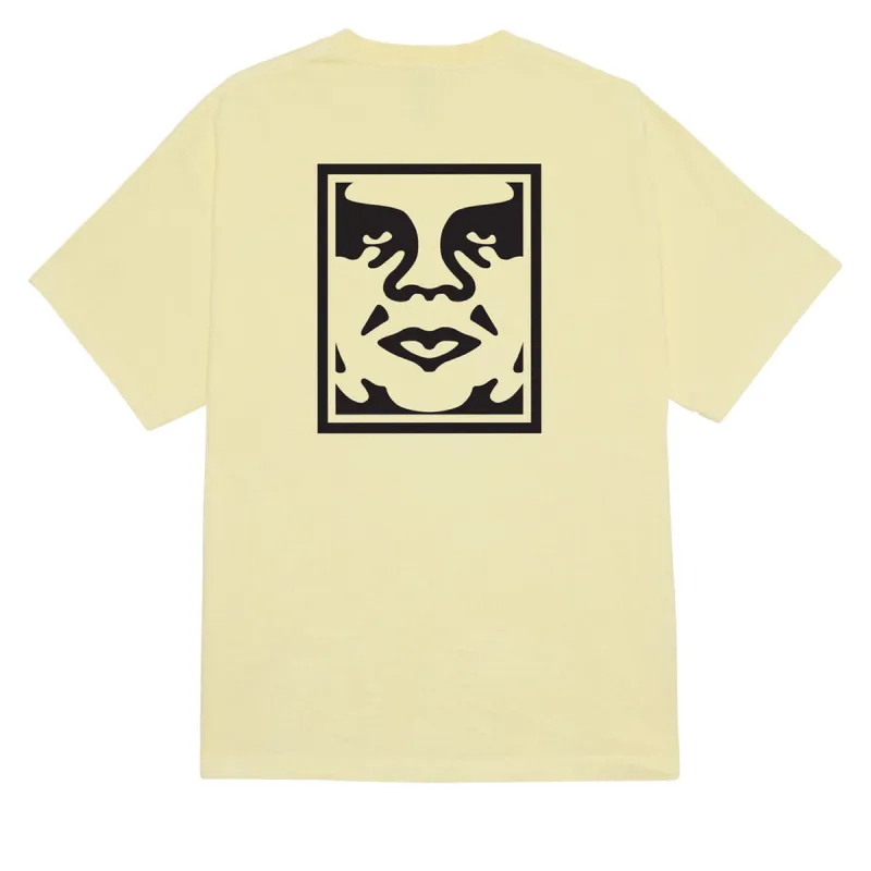 Obey Bold Icon Face T-Shirt - Pigment Wax Yellow sold by CCS