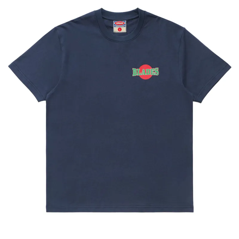 Metalwood Blades Gym T-Shirt - Navy made by Metalwood Studios