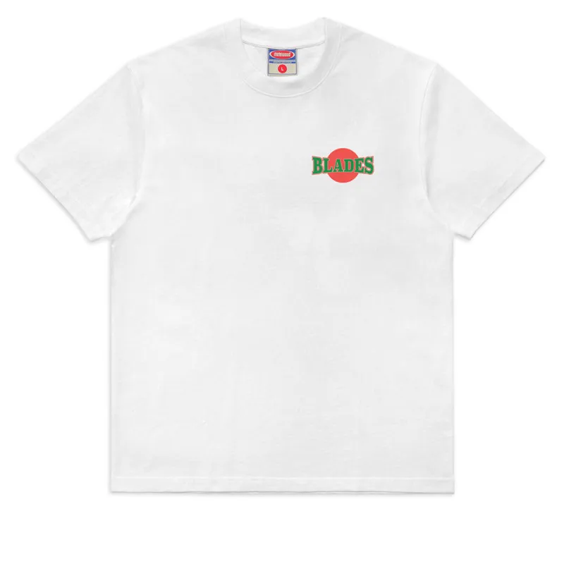 Metalwood Blades Gym T-Shirt - White made by Metalwood Studios
