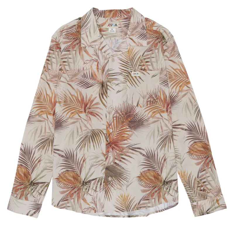 RVCA Mel G Palm Long Sleeve Shirt - Khaki sold by CCS