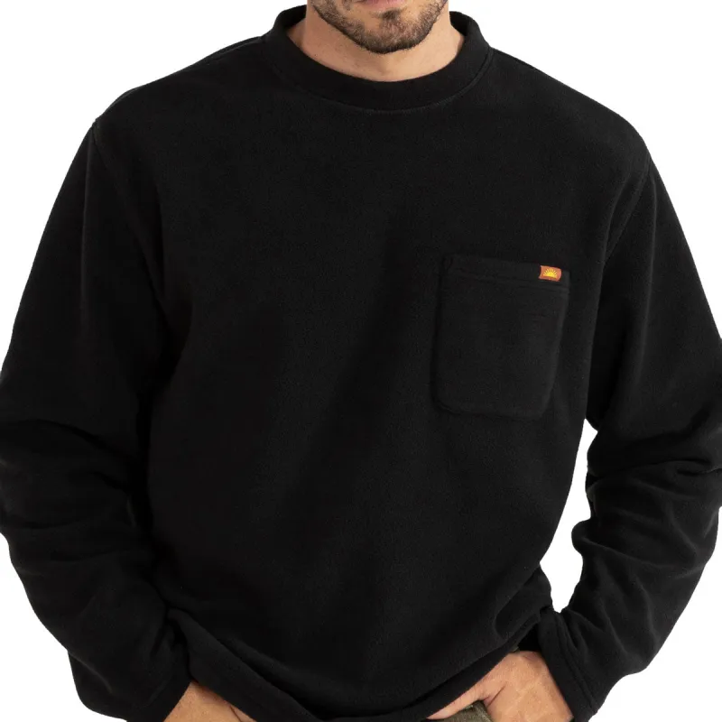 Rhythm Awake Polar Fleece Sweatshirt - Black made by Rhythm.