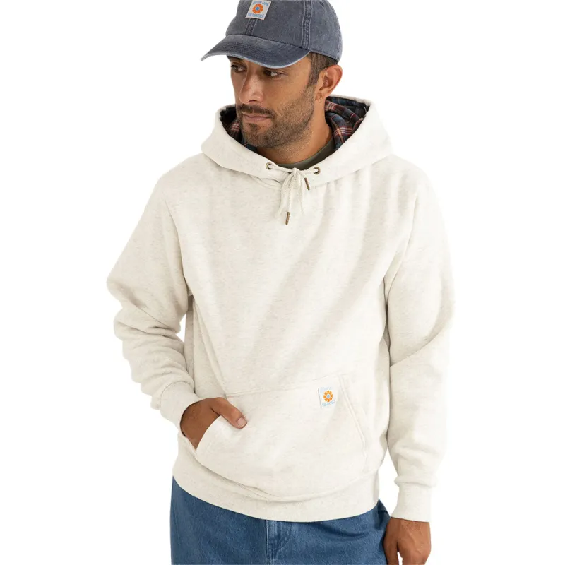 Rhythm Flannel Fleece Hoodie - Ecru made by Rhythm.