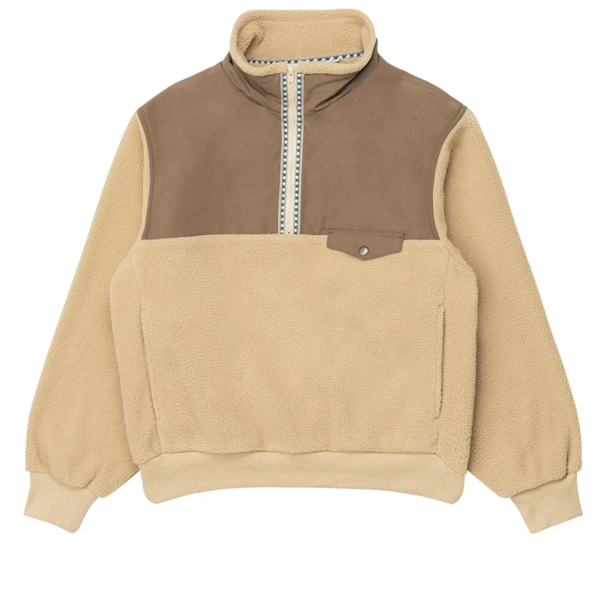 Rhythm Pfeiffer Sherpa Fleece Sweatshirt - Oak sold by CCS