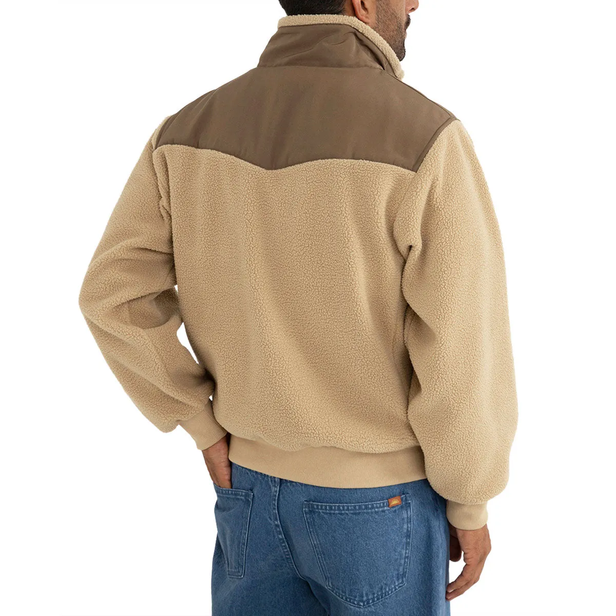 Rhythm Pfeiffer Sherpa Fleece Sweatshirt - Oak sold by CCS product image thumbnail 4