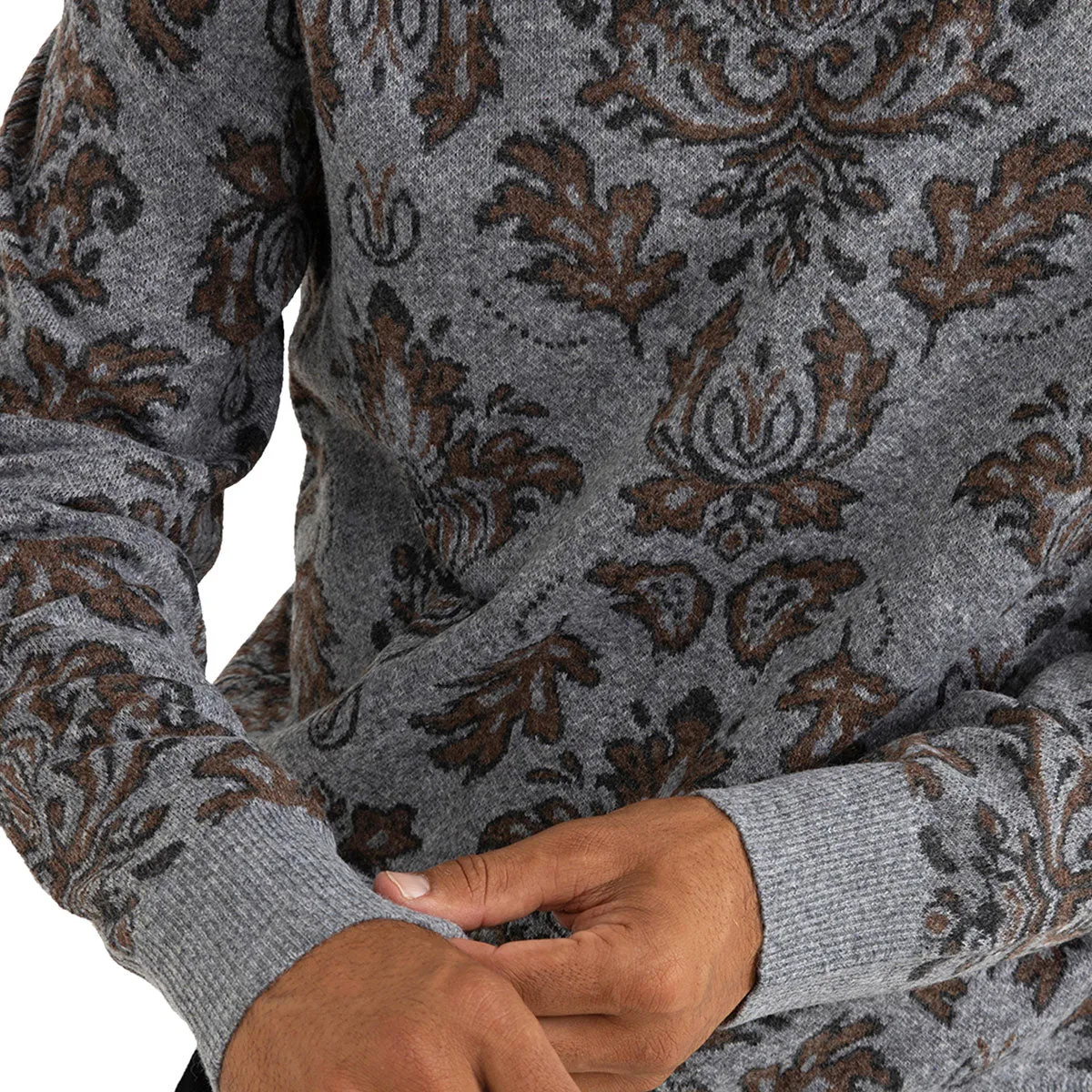 Rhythm Demask Knit Sweater - Heather Grey sold by CCS product image thumbnail 4