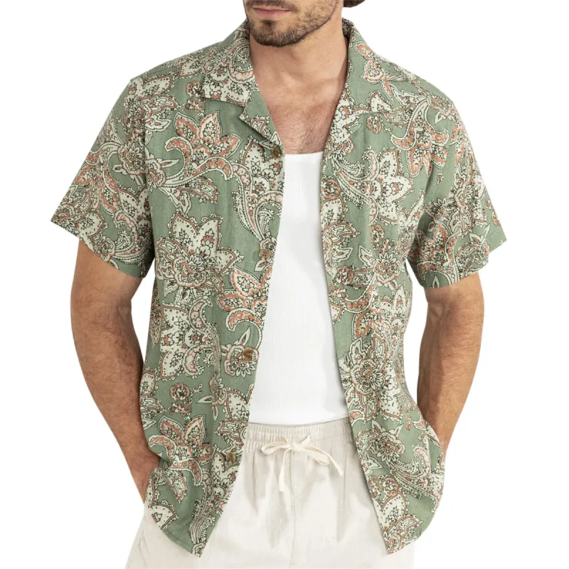 Rhythm Paisley Shirt - Green Tea made by Rhythm.