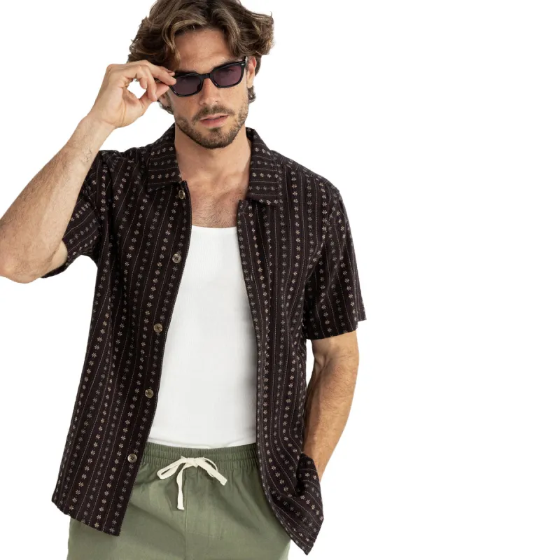 Rhythm Dakota Stripe Shirt - Chocolate sold by CCS