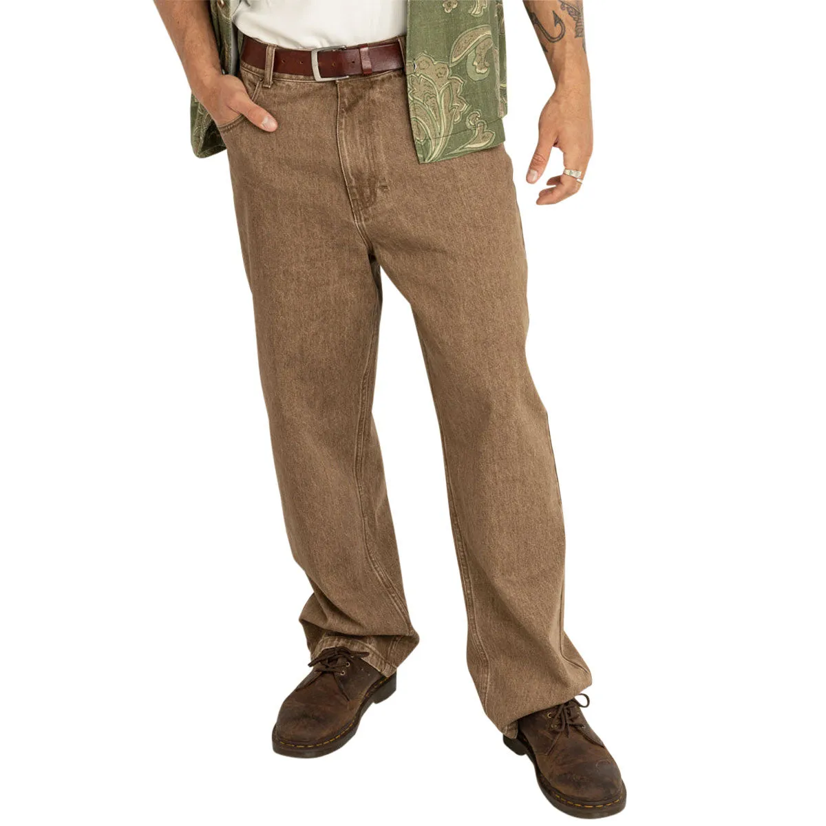 Rhythm Subtle Baggy Jeans - Chai sold by CCS product image thumbnail 2