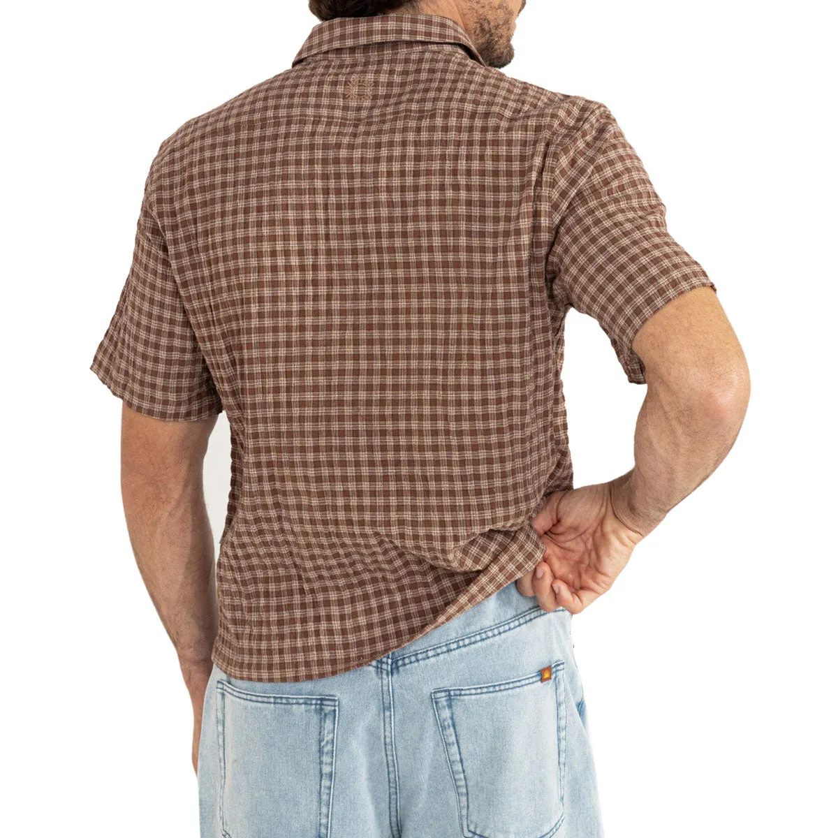Rhythm Cross Check Crop Shirt - Brown sold by CCS product image thumbnail 2