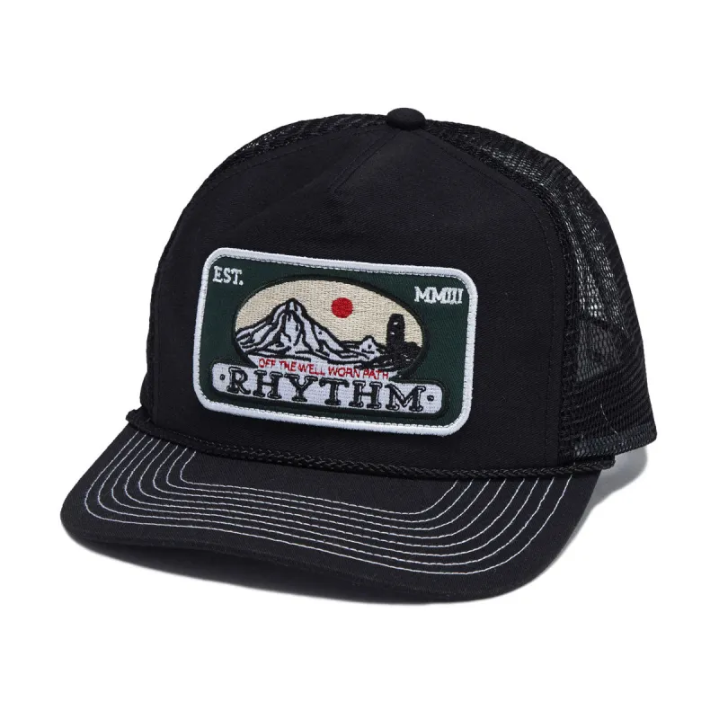 Rhythm Horizon Trucker Hat - Black made by Rhythm.