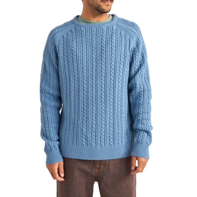Rhythm Doheny Pointelle Crew Knit Sweater - Slate sold by CCS