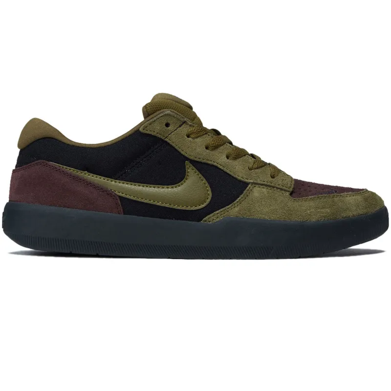 Nike SB Force 58 Shoes - Black/Olive Flak/Burgundy Crush/Off Noir sold by CCS