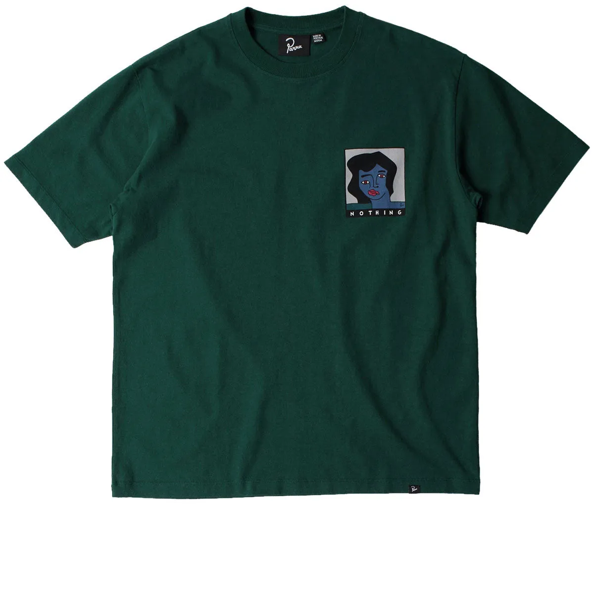 By Parra Nothing Please T-Shirt - Pine Green sold by CCS product image thumbnail 2
