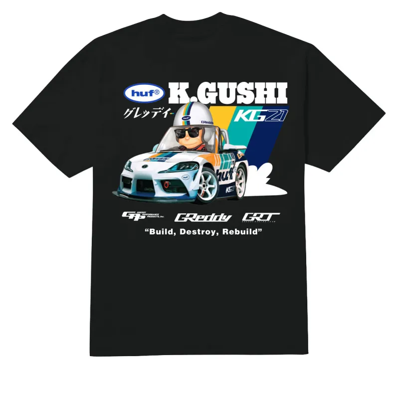 HUF x GReddy Gushi T-Shirt - Black sold by CCS