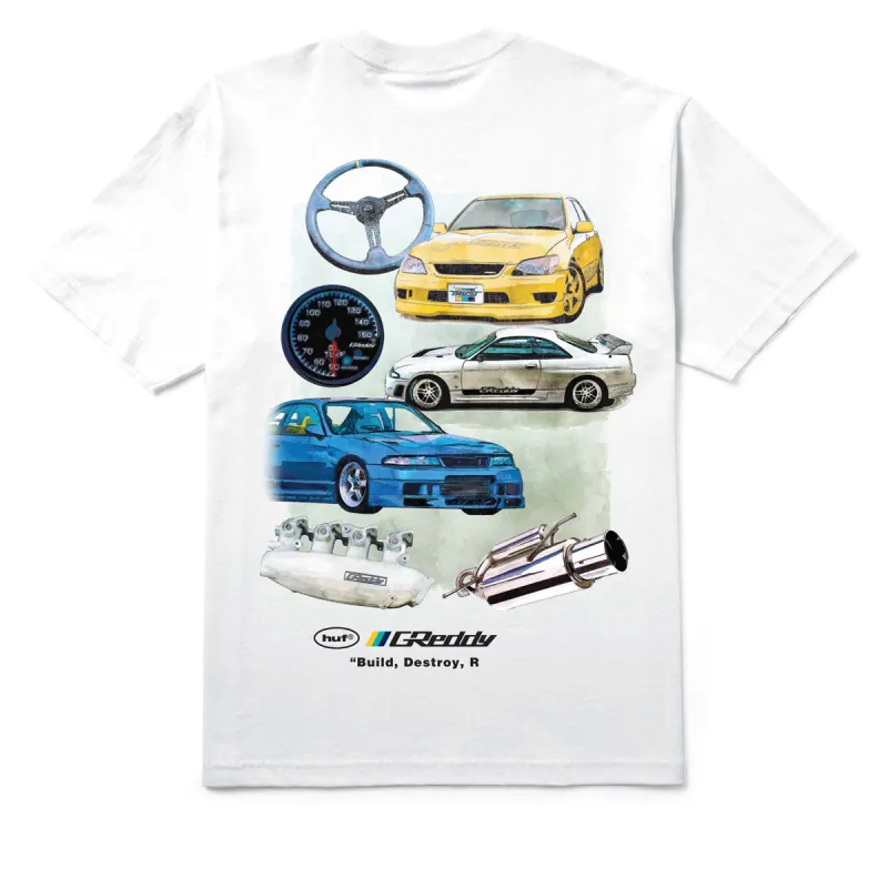 HUF x GReddy Parts T-Shirt - White sold by CCS