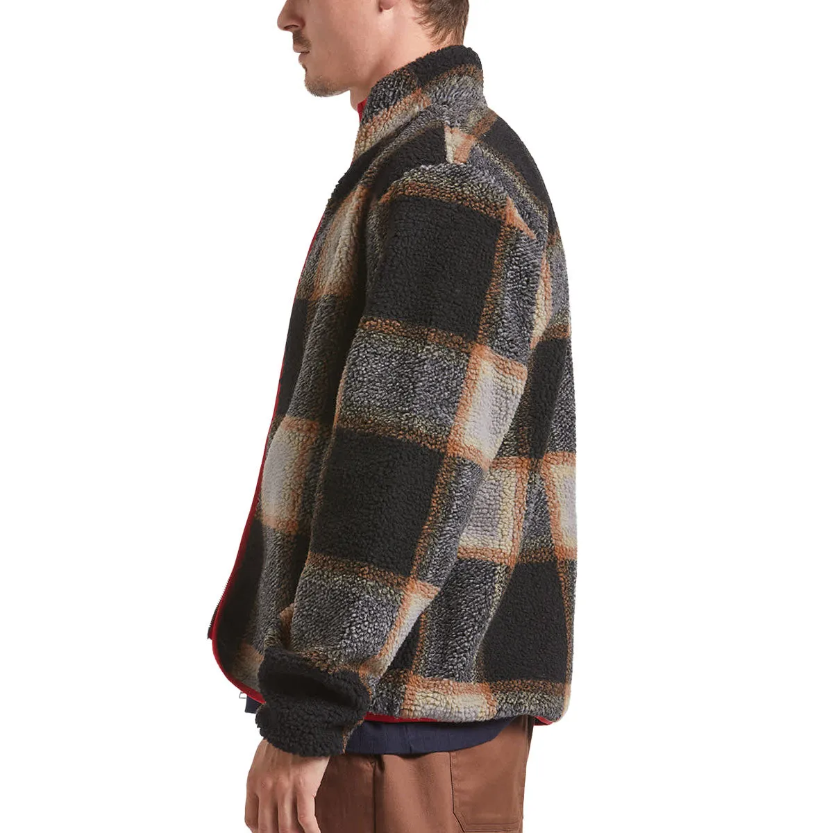 Brixton Buffalo Plaid Sherpa Jacket - Black/Cream sold by CCS product image thumbnail 3