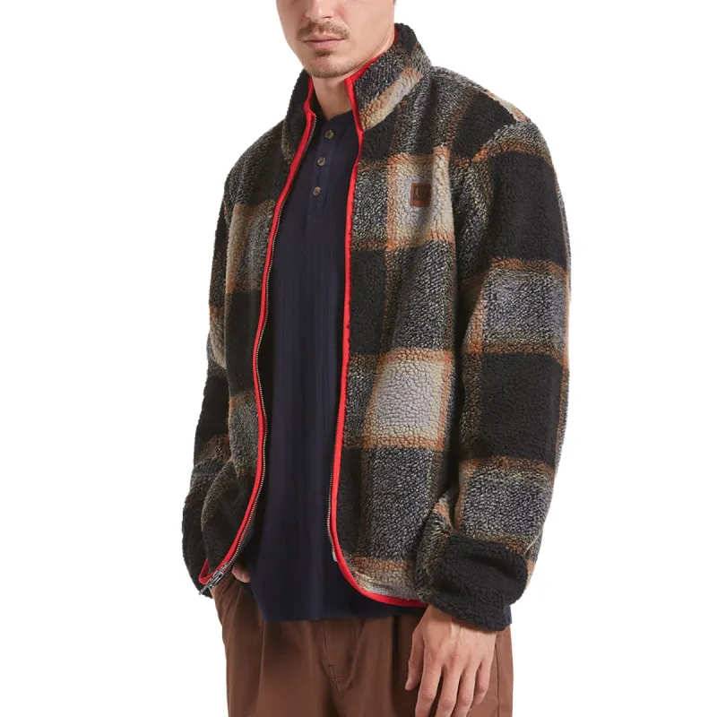 Brixton Buffalo Plaid Sherpa Jacket - Black/Cream sold by CCS
