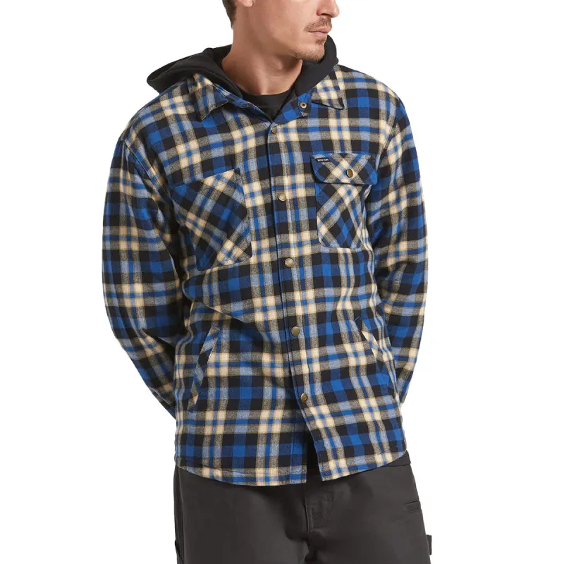 Brixton Bowery Quilted Hooded Jacket - Navy/Cream sold by CCS