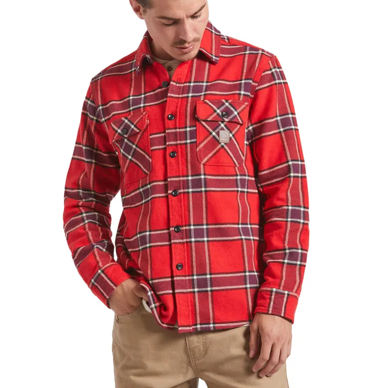 Brixton Bowery Heavyweight Flannel Shirt - Adrenaline Rush made by Brixton