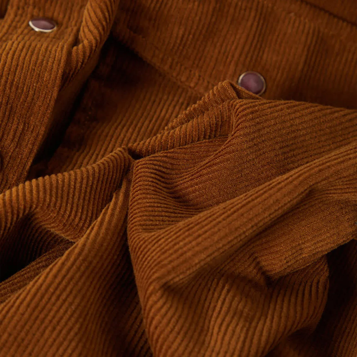 Brixton New West Relaxed Long Sleeve Over Shirt - Washed Copper Corduroy sold by CCS product image thumbnail 4
