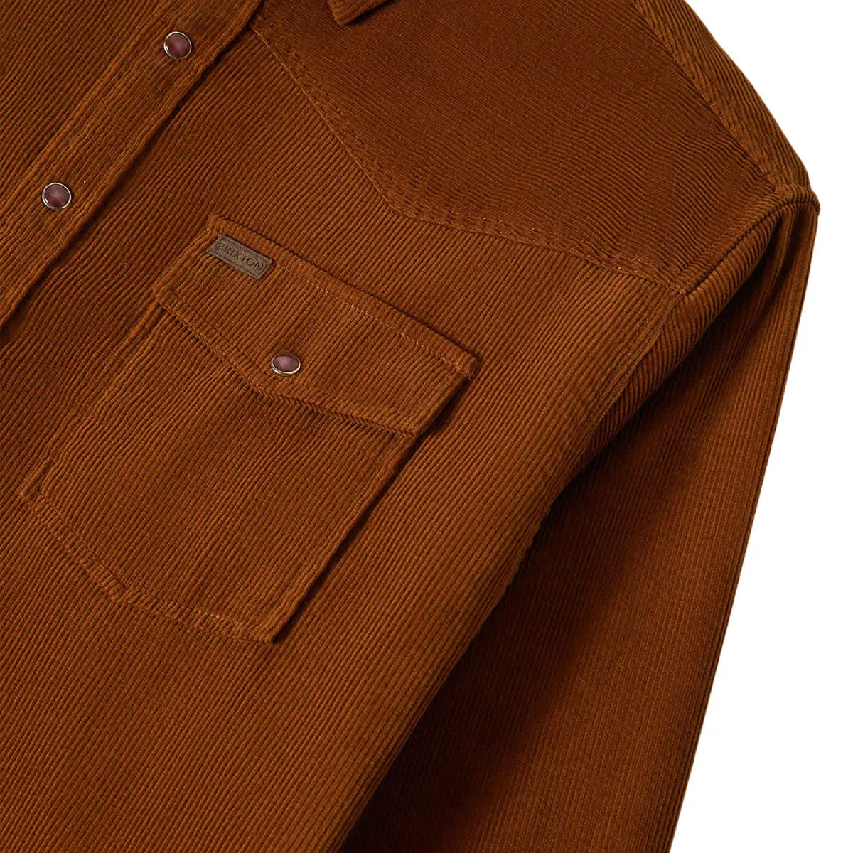 Brixton New West Relaxed Long Sleeve Over Shirt - Washed Copper Corduroy sold by CCS product image thumbnail 5