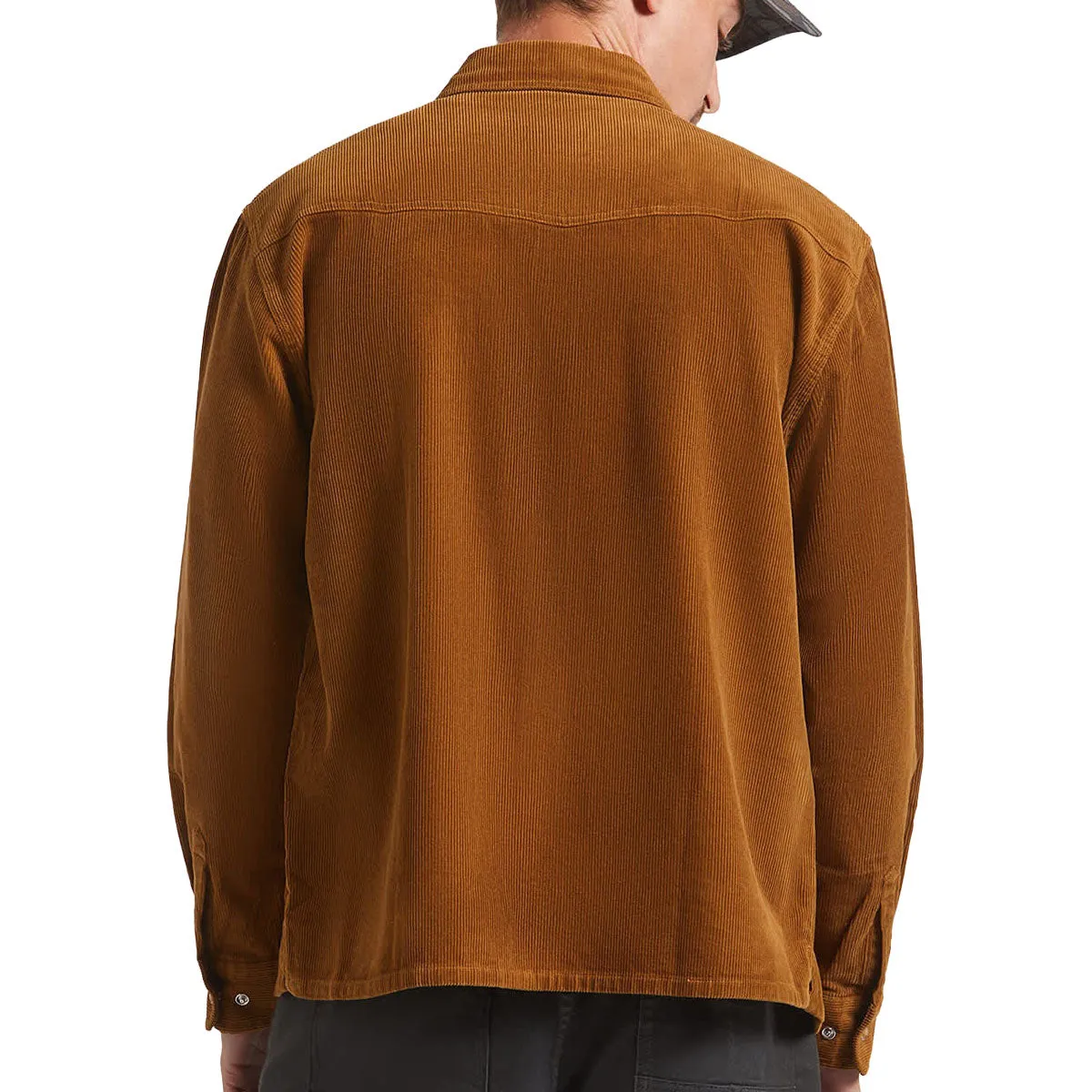 Brixton New West Relaxed Long Sleeve Over Shirt - Washed Copper Corduroy sold by CCS product image thumbnail 2