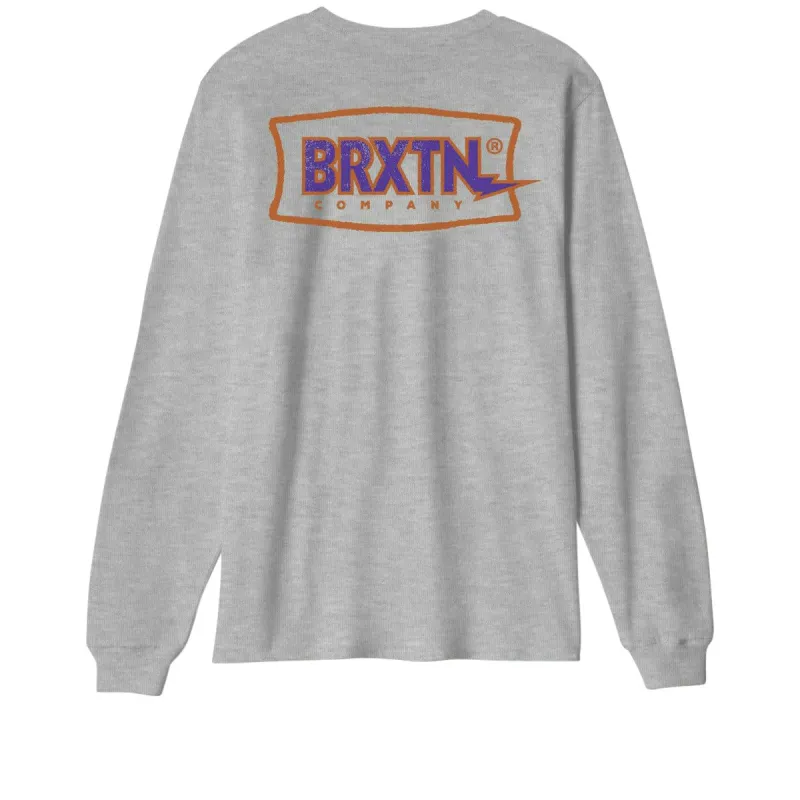Brixton Lightning Long Sleeve T-Shirt - Graphite Heather sold by CCS