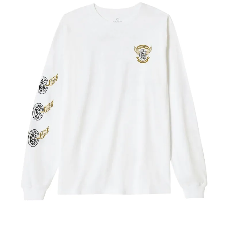Brixton Payson Long Sleeve T-Shirt - White made by Brixton