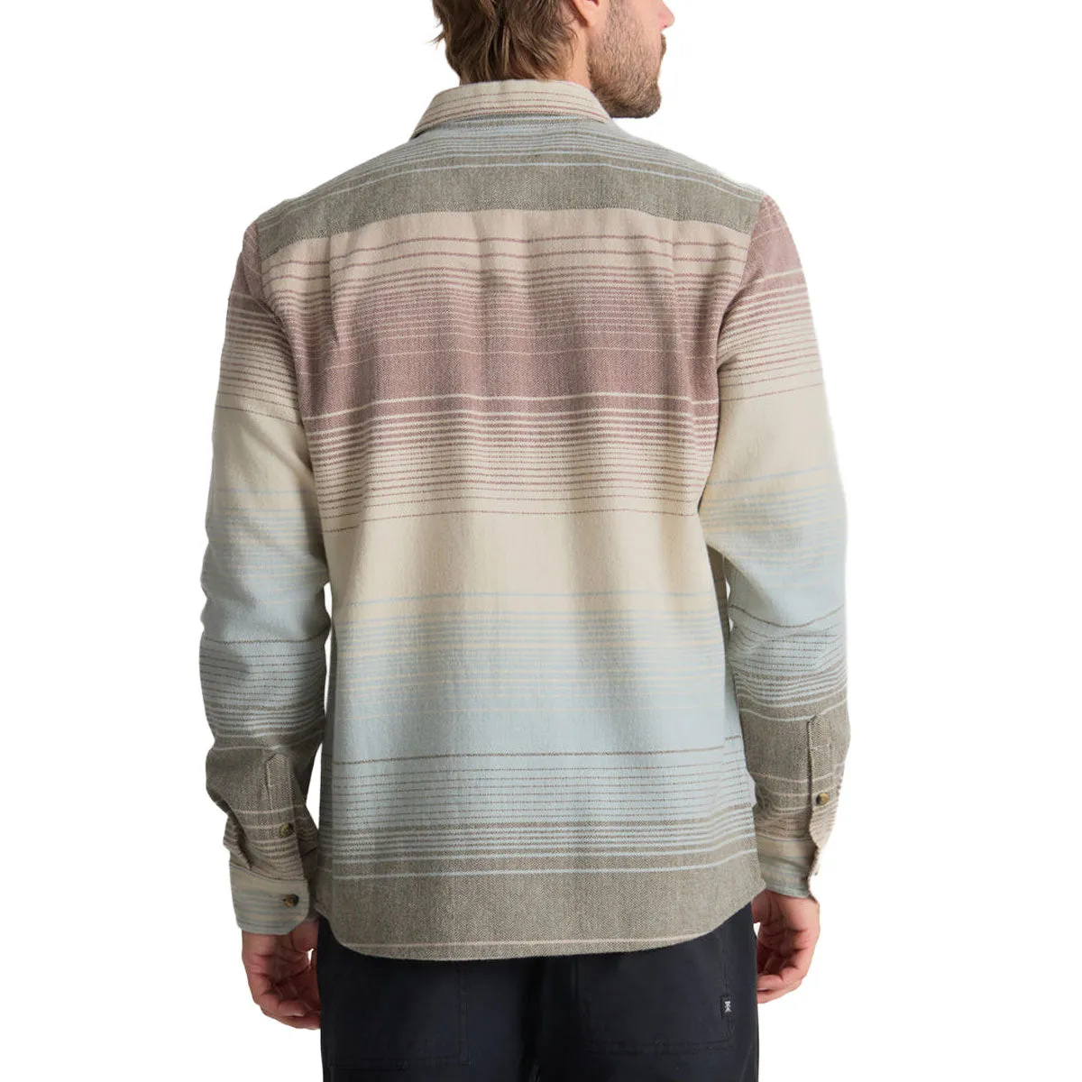 Roark Crossroads Flannel Shirt - Fossil Stripe sold by CCS product image thumbnail 2