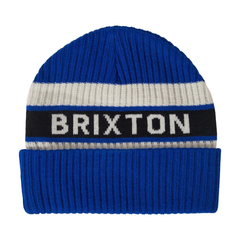 Brixton Rainier Striped Beanie - Royal/White/Black sold by CCS