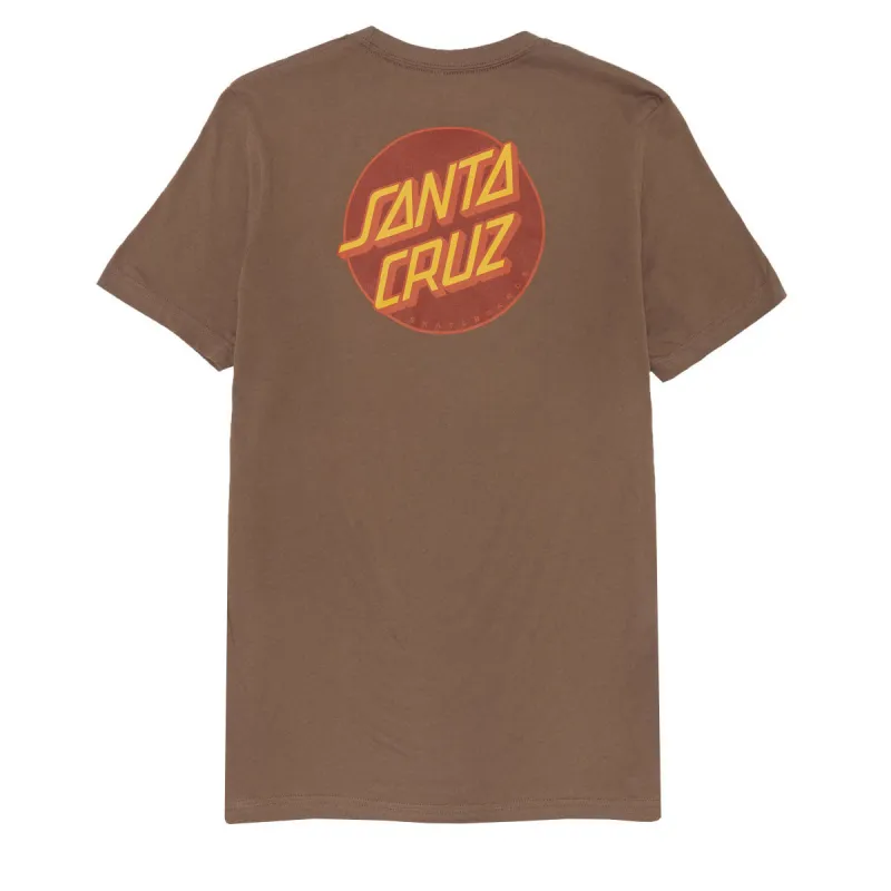 Santa Cruz Womens Other Dot Chest Relaxed T-Shirt - Vintage Brown sold by CCS