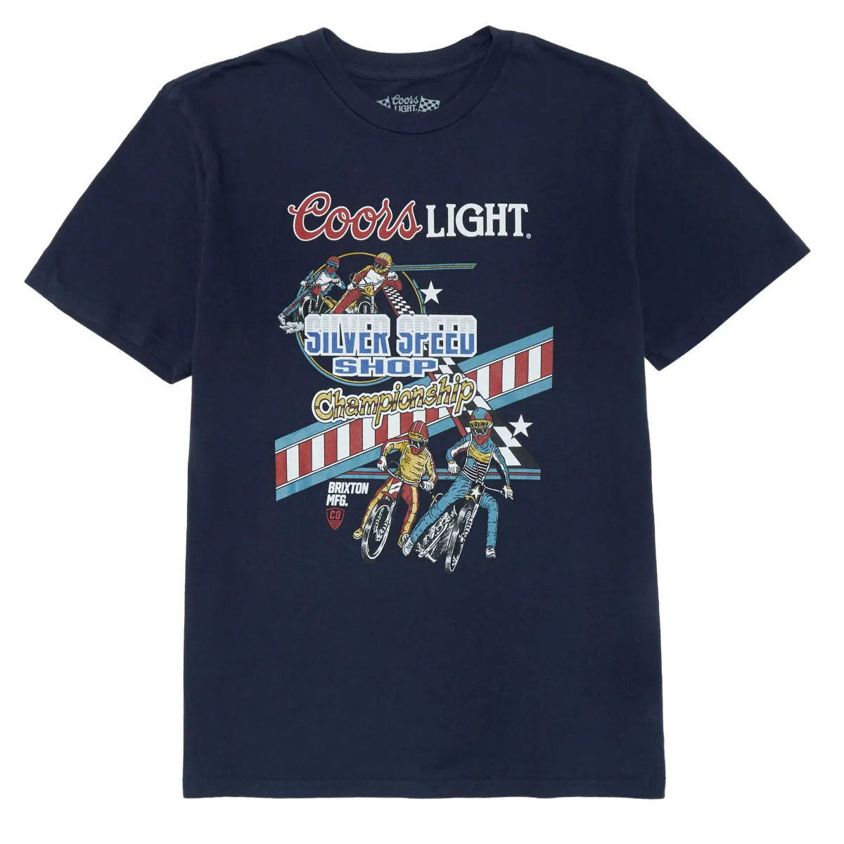 Brixton x Coors Light Berm T-Shirt - Coors Navy sold by CCS