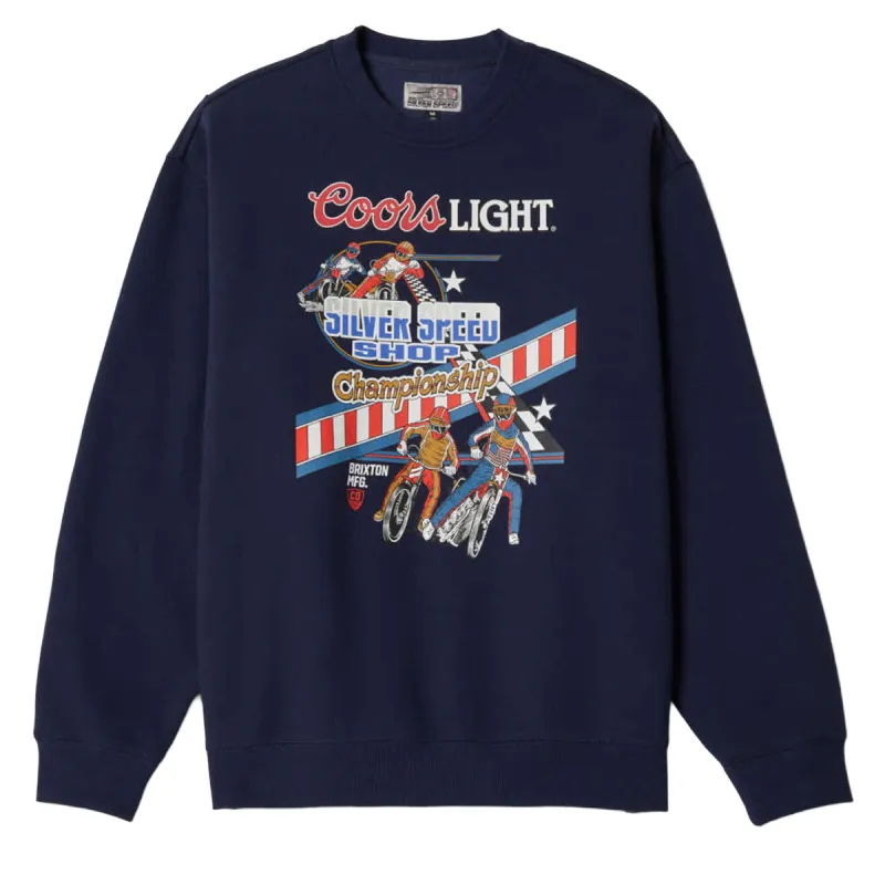 Brixton x Coors Light Berm Crew Sweatshirt - Coors Navy sold by CCS