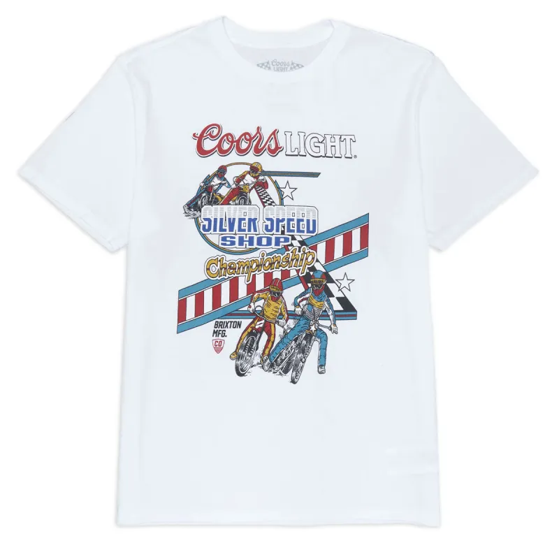 Brixton x Coors Light Berm T-Shirt - White made by Brixton