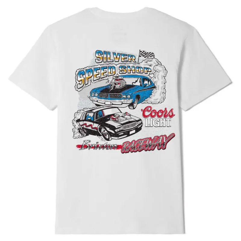 Brixton x Coors Light Raceway T-Shirt - White made by Brixton