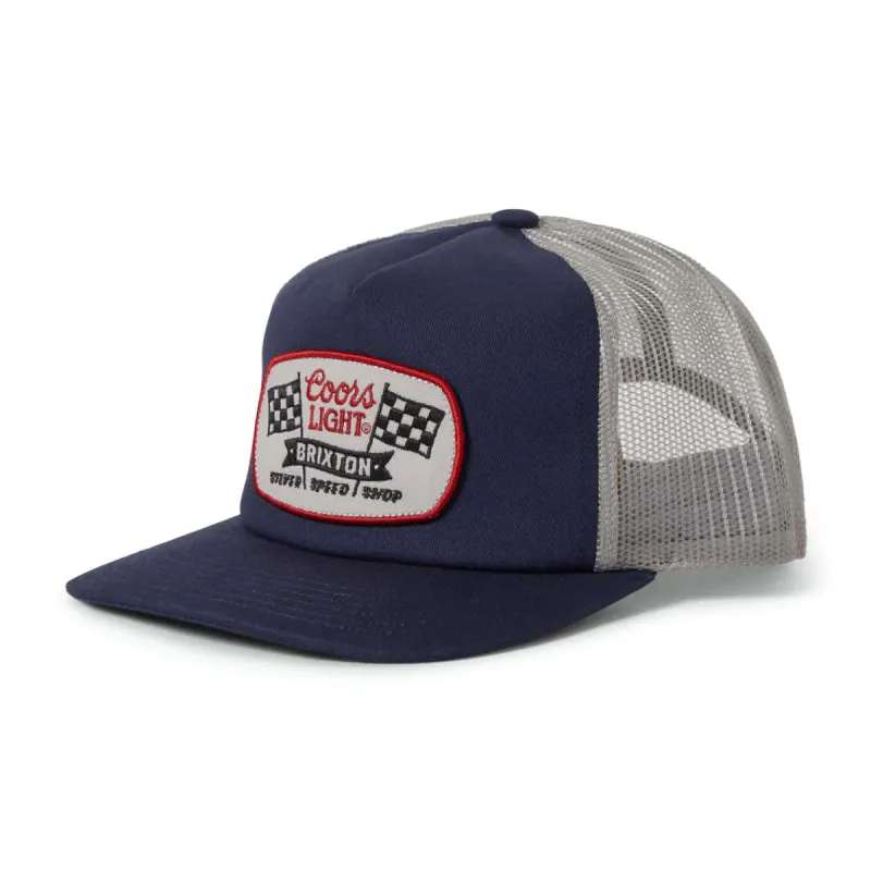 Brixton x Coors Light Pit Stop Mp Trucker Hat - Coors Navy/Silver made by Brixton