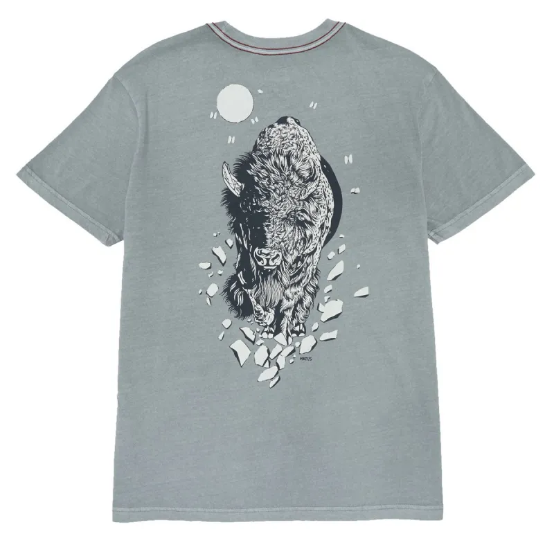RVCA Matus Bison T-Shirt - Monument made by RVCA