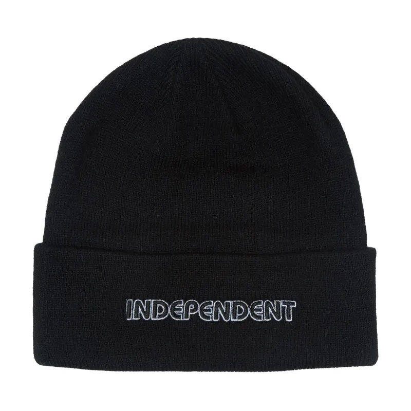 Independent Groundwork Long Shoreman Beanie - Black sold by CCS