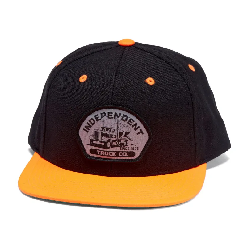 Independent Trucking Snapback Hat - Black/Neon Orange sold by CCS