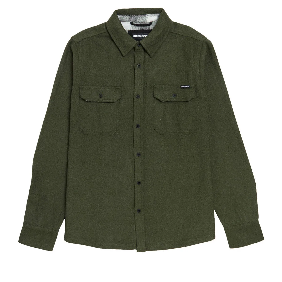 Independent Belmont Long Sleeve Flannel Shirt - Heather Forest sold by CCS