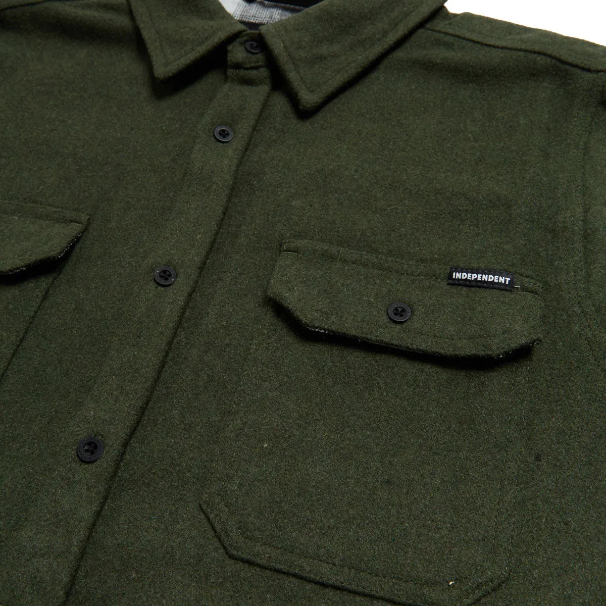 Independent Belmont Long Sleeve Flannel Shirt - Heather Forest sold by CCS product image thumbnail 3