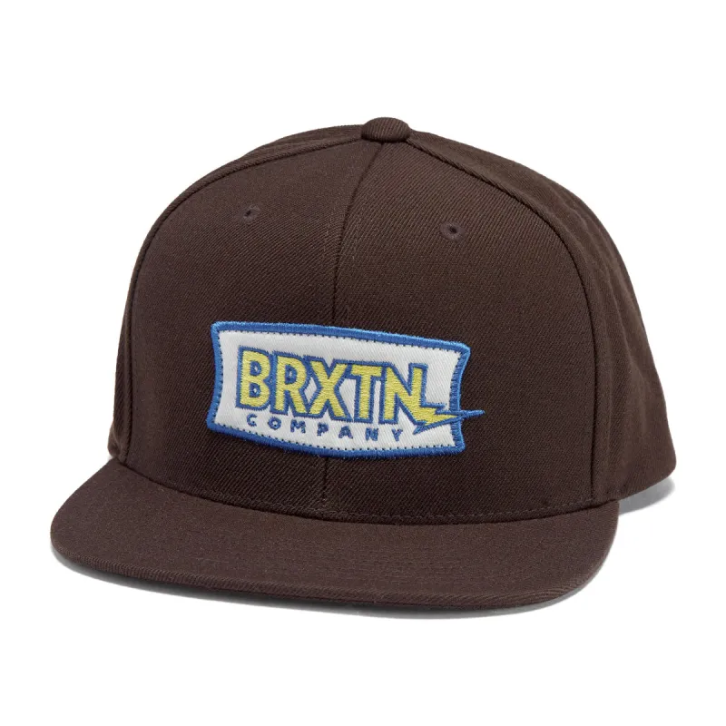 Brixton Lightning Mp Snapback Hat - Pinecone Brown sold by CCS