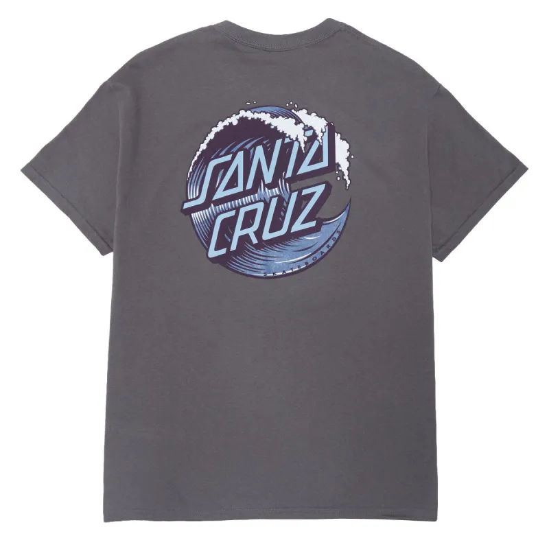 Santa Cruz Wave Dot T-Shirt - Charcoal/Chilled sold by CCS